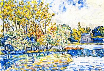 (image for) Handmade oil painting Copy paintings of famous artists Paul Signac's painting, Samois